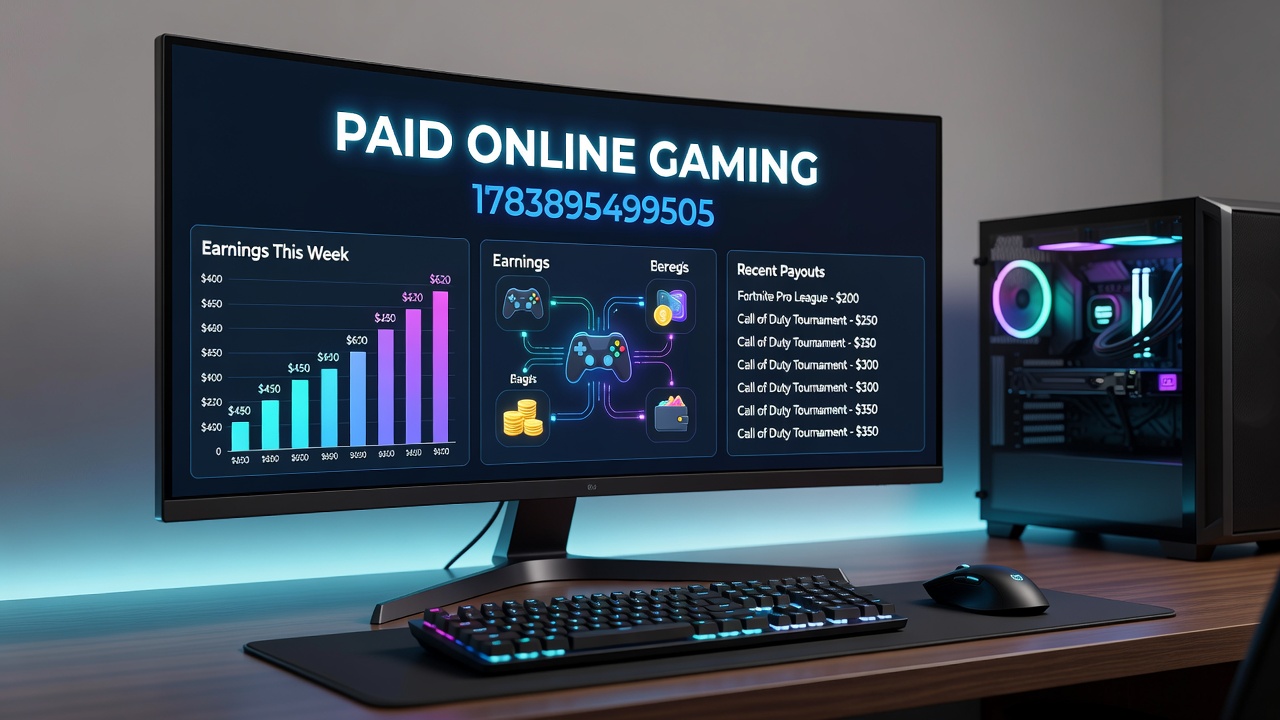Overview of paid online gaming platforms showing user interfaces and transaction flows