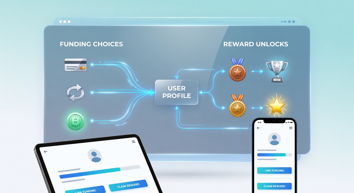 Visualization of mobile user profile data flows showing connections between payment selections and reward activation sequences on portable devices